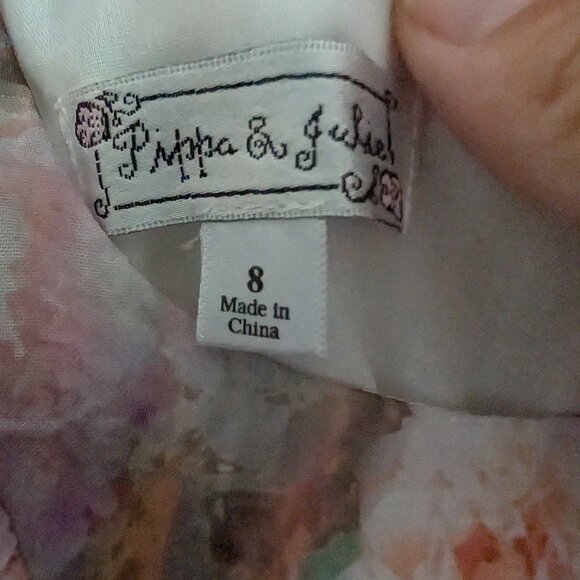 NORDSTROM Pippa & Julie watercolor ruffle dress - Picture 6 of 9